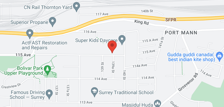 map of 13945 115 AVENUE